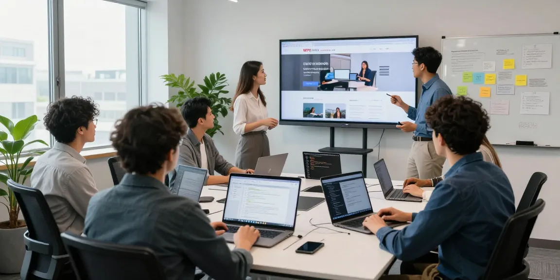 Collaborative team discussing WPS Official Website features in a modern office.